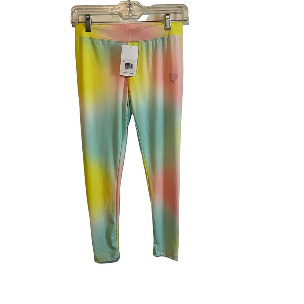 NWT Hurley‎ Youth Girls Rainbow Pastel Colorful Leggings Pants